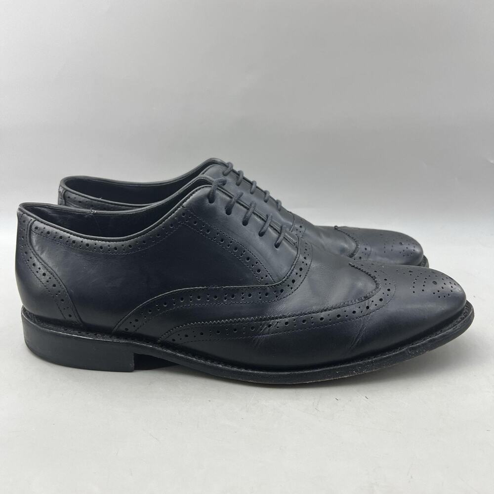 Thursday Boot Aviator Brogue Oxford Men Size 11 Black Leather Wingtip Low Shoes